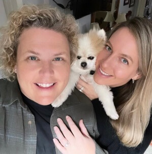 Fortune Feimster with her partner.